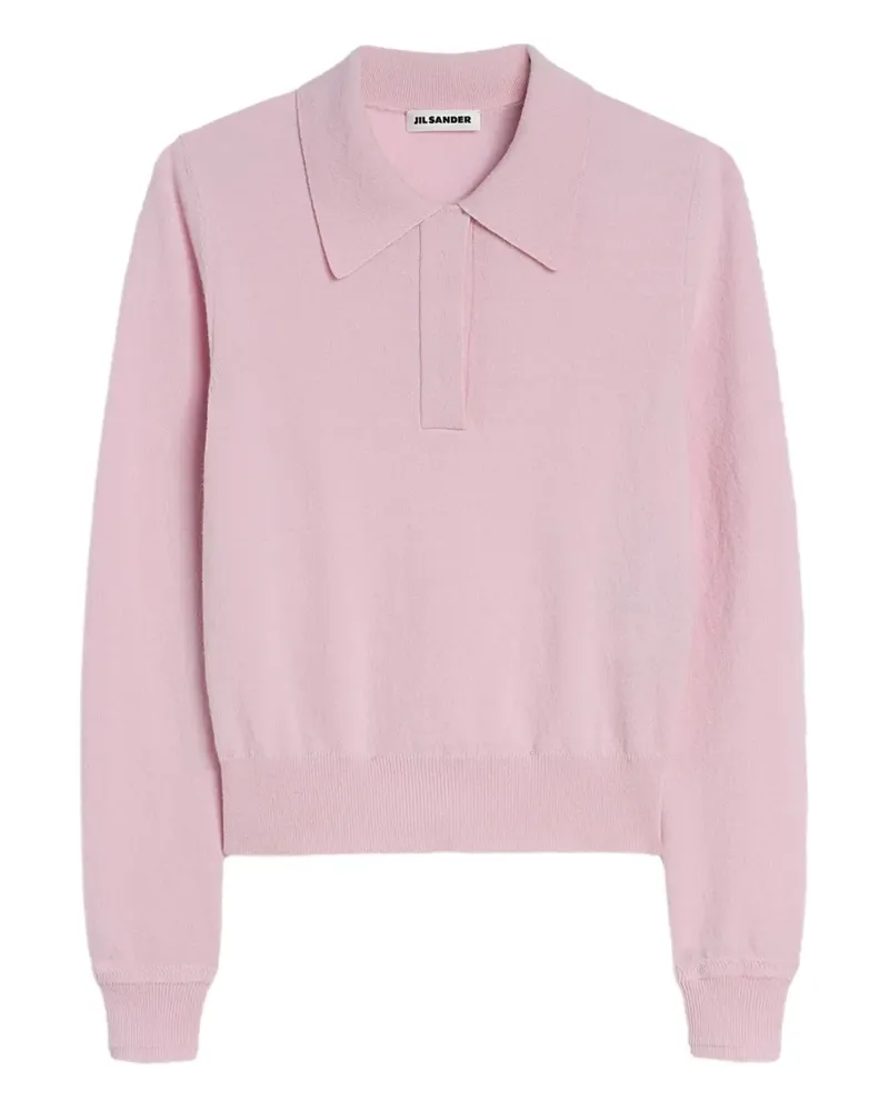 Jil Sander Polo-Pullover aus Wolle - Rosa Rosa