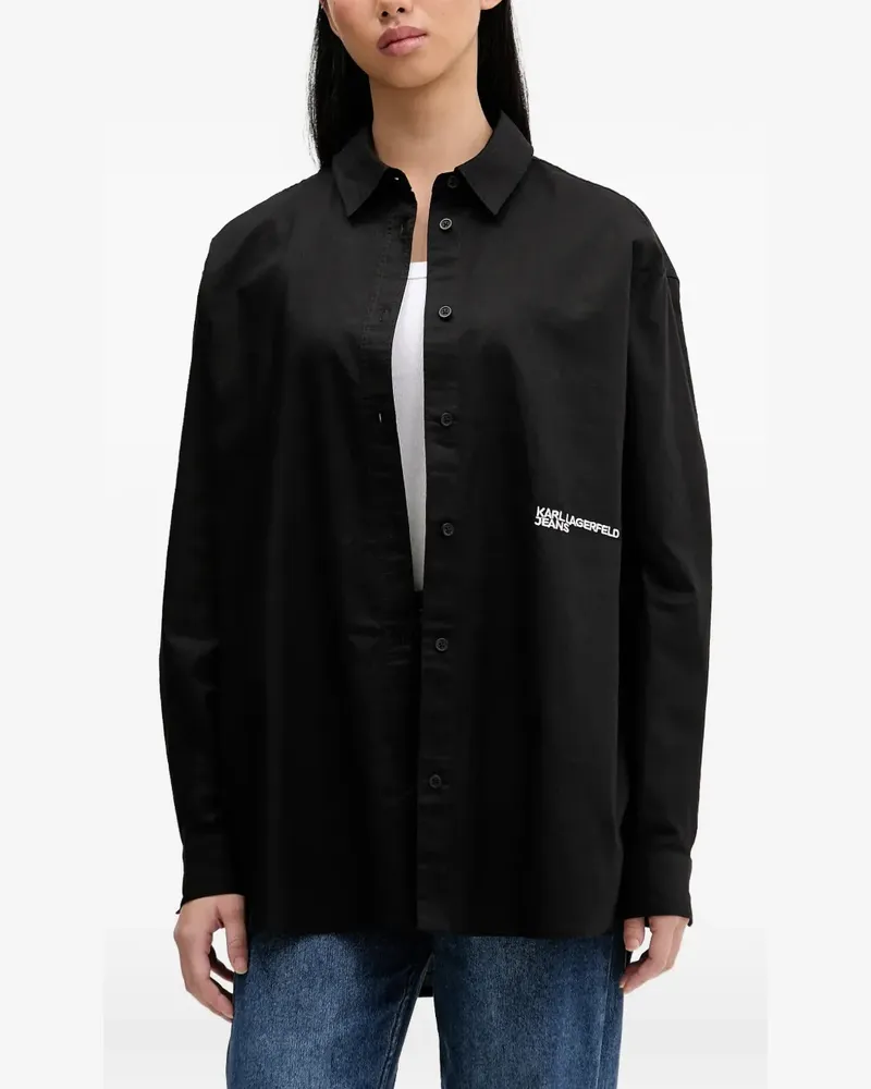 Karl Lagerfeld buttoned long-sleeve shirt - Schwarz Schwarz