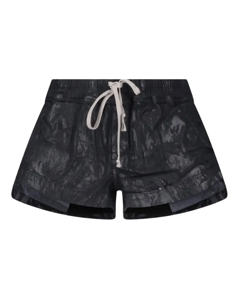 DRKSHDW by Rick Owens coated drawstring mini shorts - Schwarz Schwarz