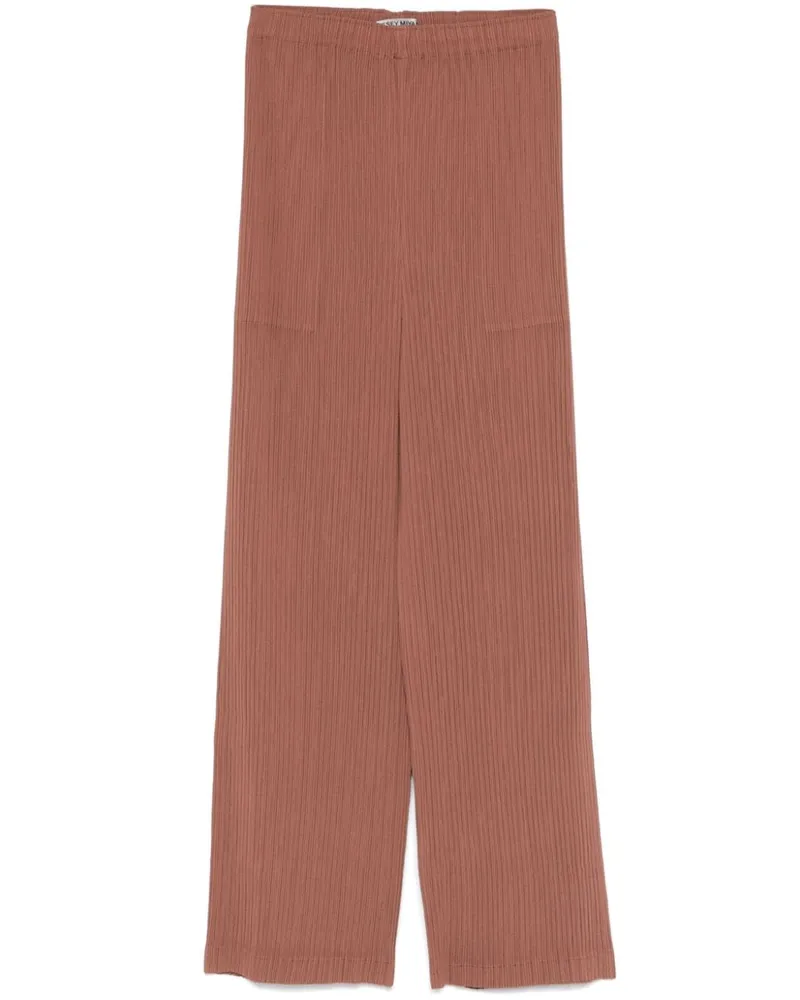 Issey Miyake Hatching Pleats Hose - Braun Braun