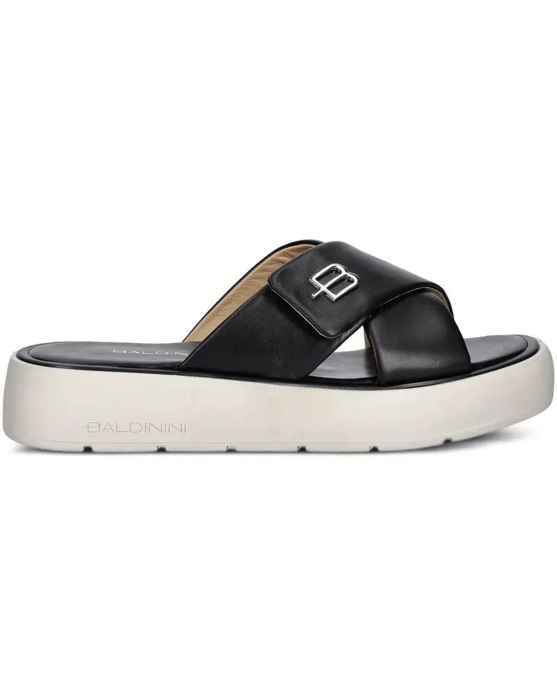 Baldinini Sandalen mit überkreuzten Riemen - Schwarz Schwarz