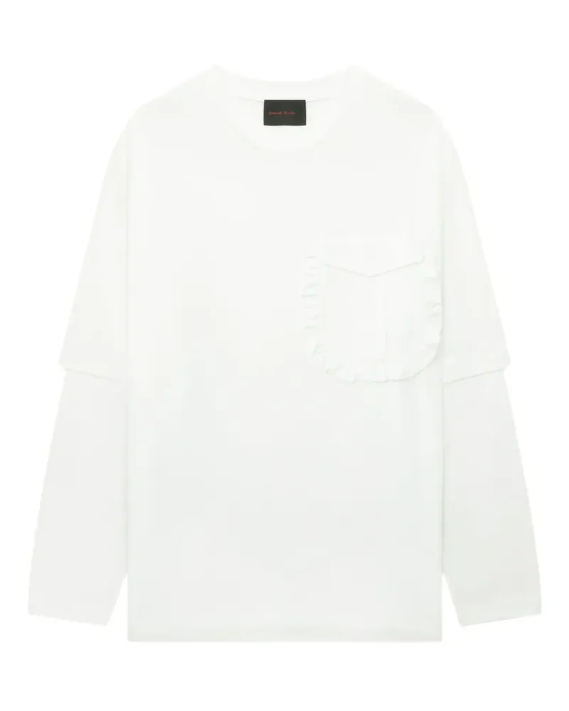Simone Rocha Klassisches Langarmshirt - Weiß Weiß