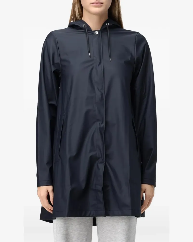 RAINS A-Line W hooded lightweight coat - Blau Blau