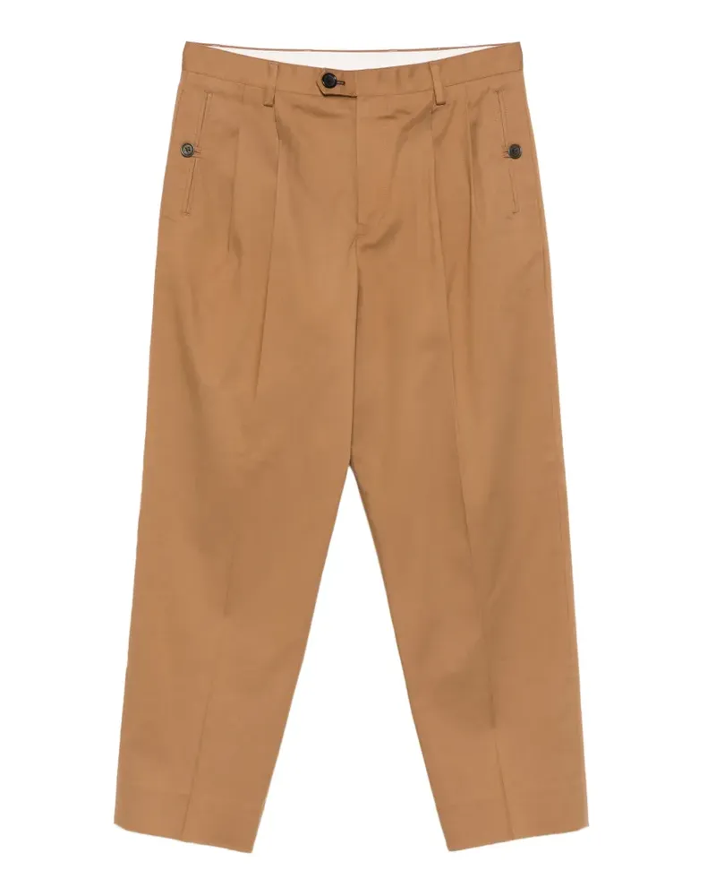 Paul Smith Wide-Leg-Hose mit Bundfalten - Braun Braun