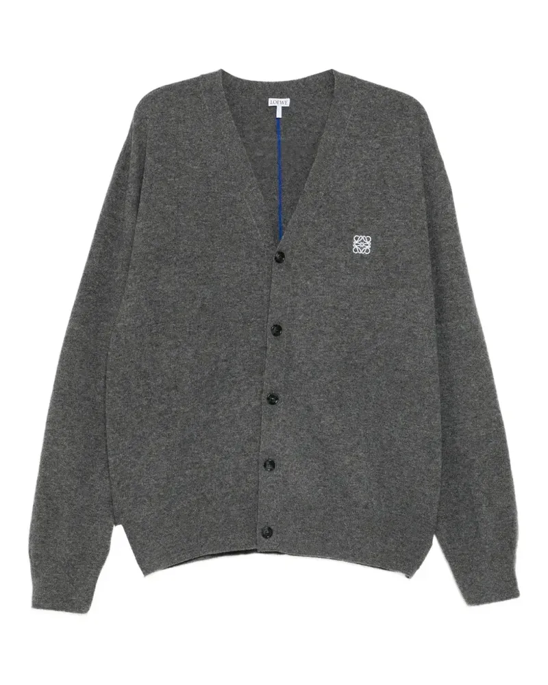 Loewe logo-embroidered cardigan - Grau Grau