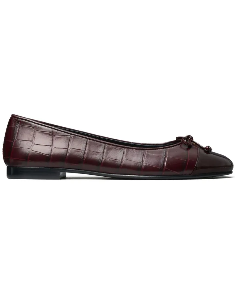 Tory Burch Ballerinas mit Kroko-Effekt - Rot Rot