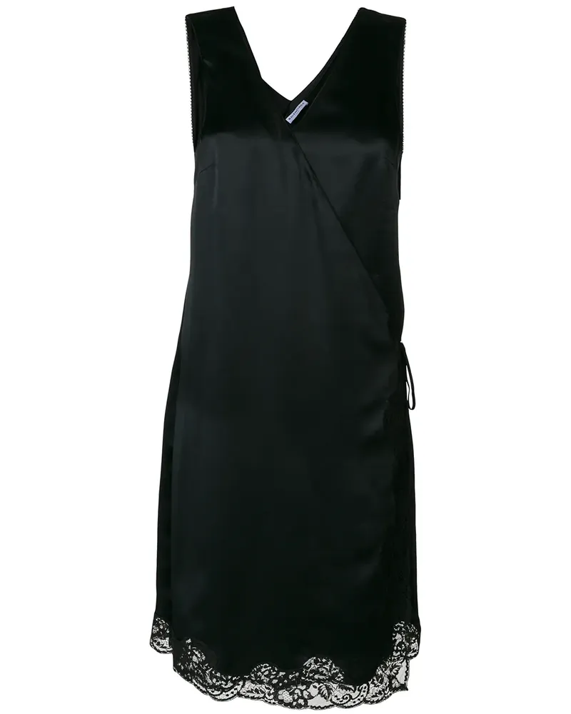 Balenciaga Seidenkleid mit Wickeleffekt - Schwarz Schwarz