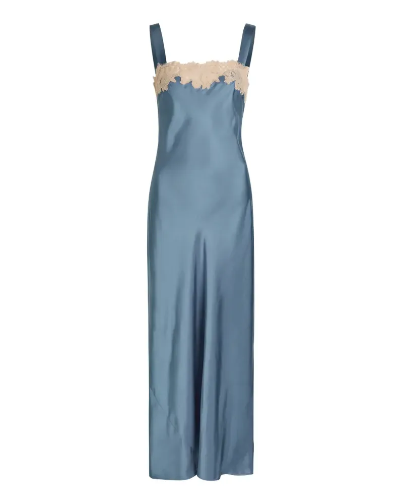 RIXO Rosamarie lace strap midi dress - Blau Blau