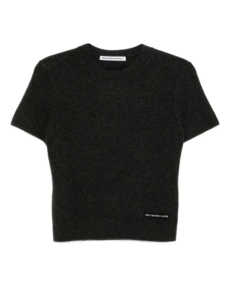 Alexander Wang Oberteil mit Logo-Patch - DARK GREY Dark