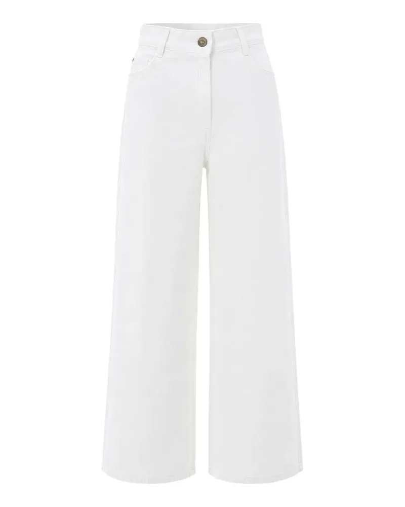 Sessùn High-Waist-Jeans mit weitem Bein - Weiß Weiß