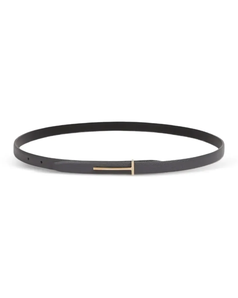 Tom Ford T-logo leather belt - Schwarz Schwarz