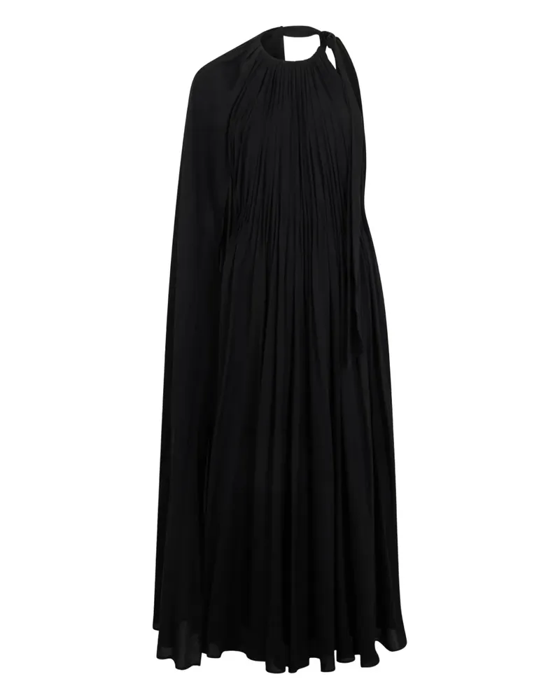 Valentino Garavani draped tie-detail midi dress - Schwarz Schwarz