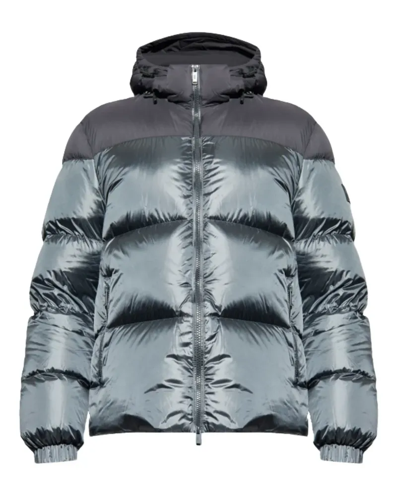 ADD logo zip down jacket - Grau Grau