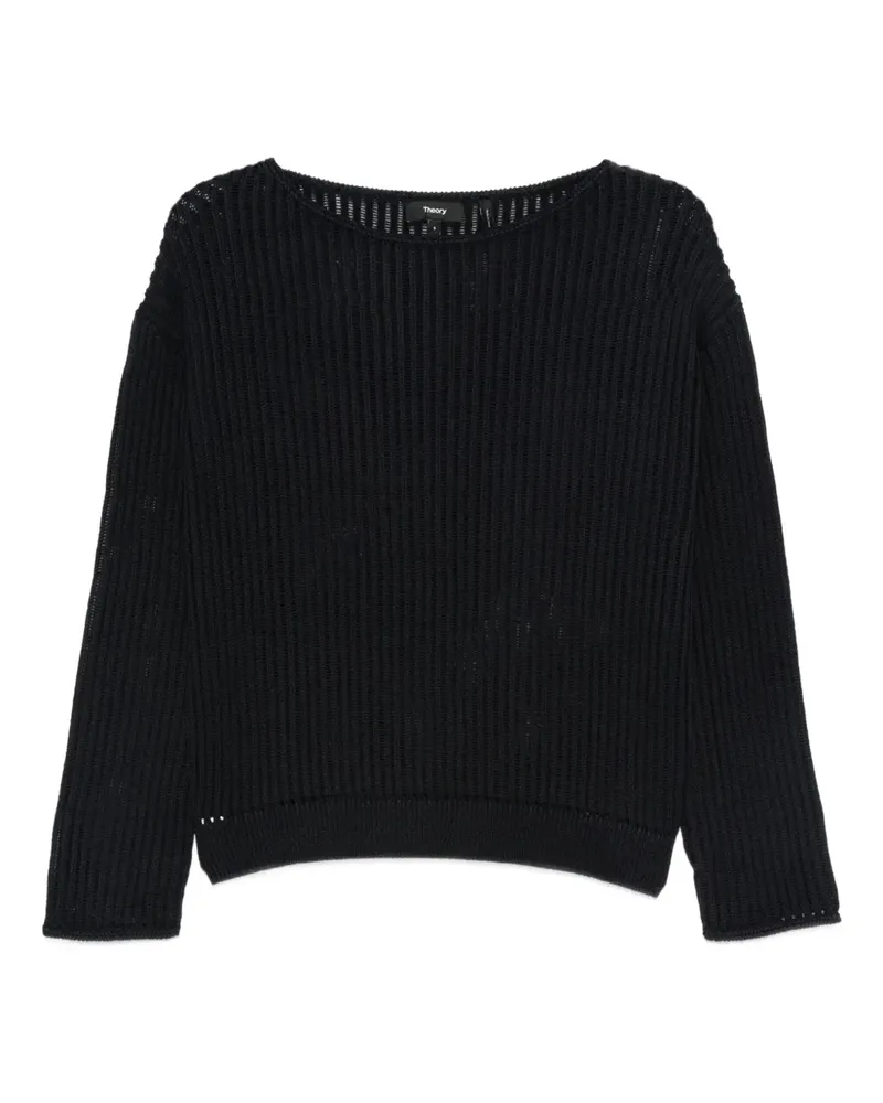 Theory Gerippter Pullover - Blau Blau