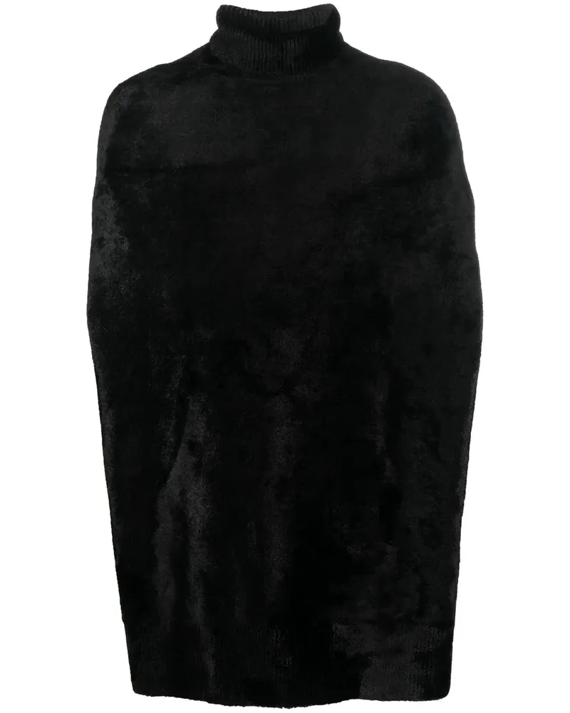 Sapio Drapierter Rollkragenpullover - Schwarz Schwarz