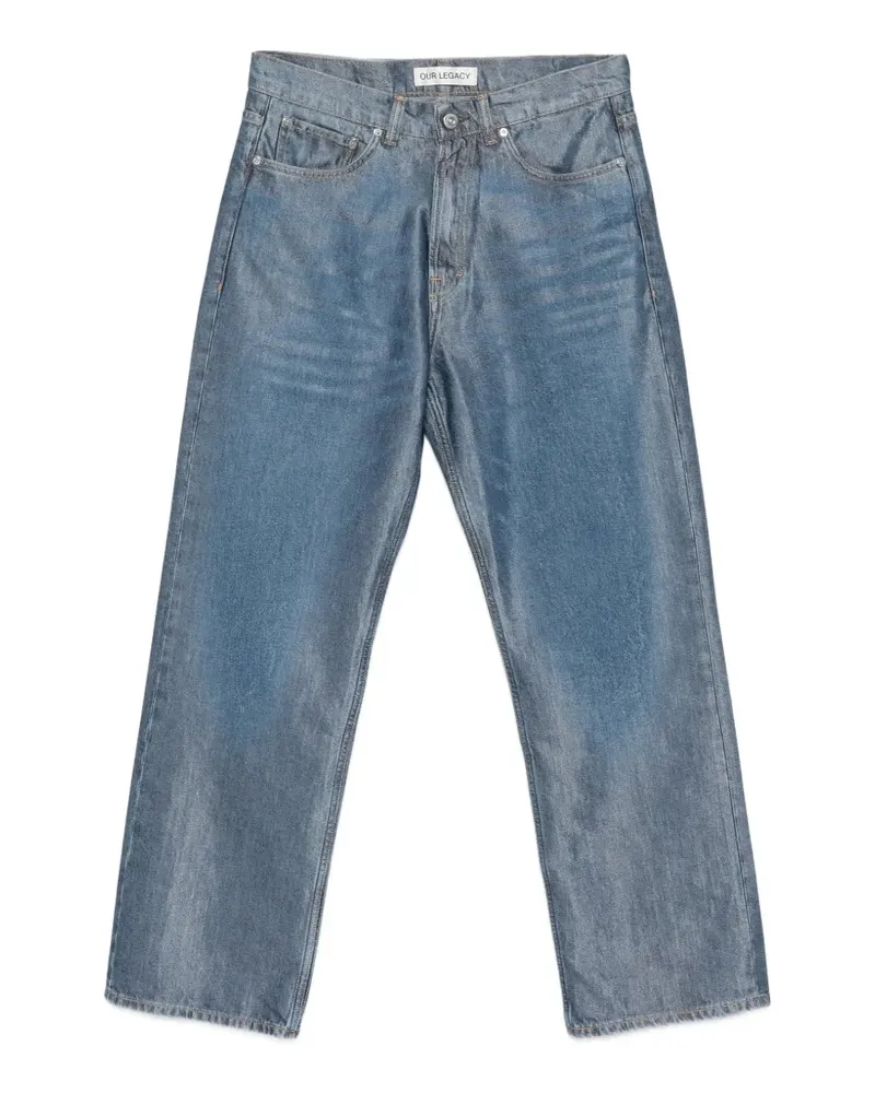 Our Legacy Ausgeblichene Straight-Leg-Jeans - Blau Blau