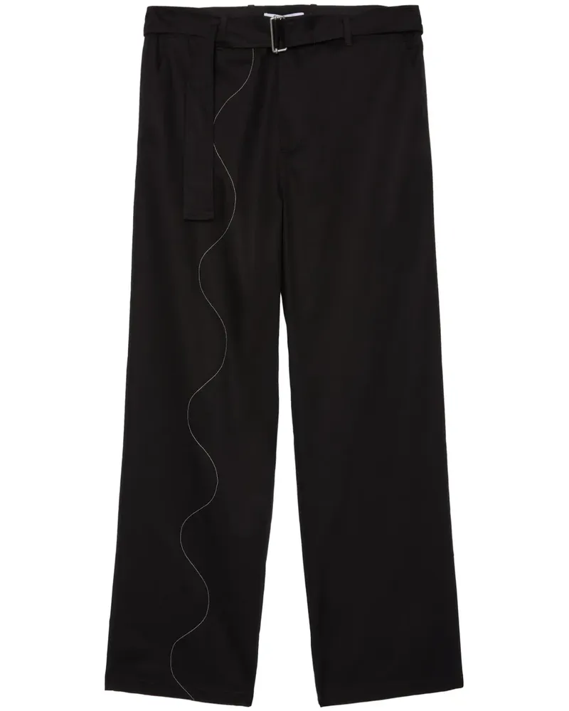 MSGM Hose mit geradem Bein - Schwarz Schwarz