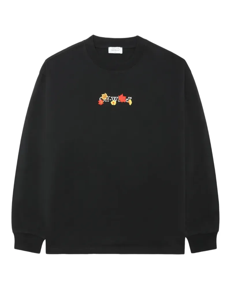 OFF-WHITE Arrow Sweatshirt mit Blumenprint - Schwarz Schwarz