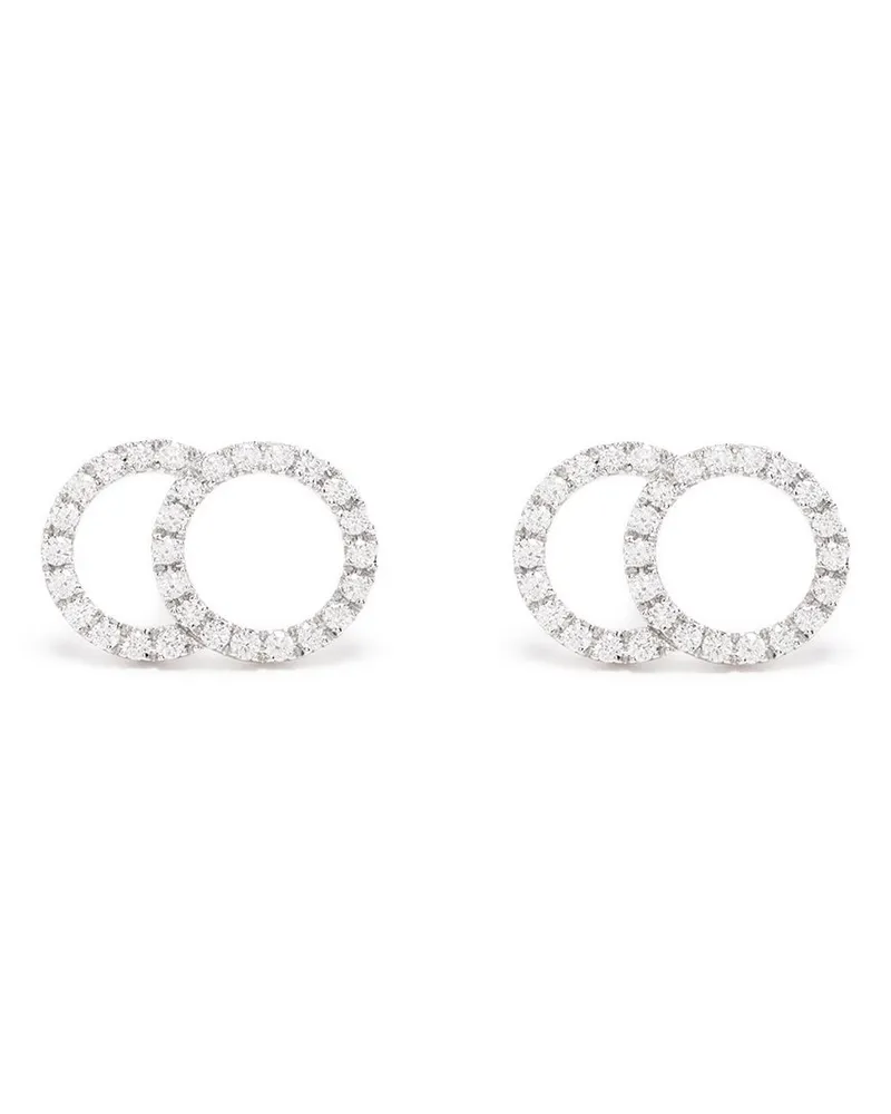 COURBET 18kt Weißgoldohrringe mit synthetischen Diamanten - Silber Silber