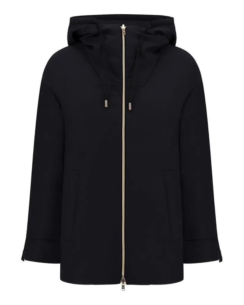 Herno Wendbarer Parka mit Kordelzug - Schwarz Schwarz