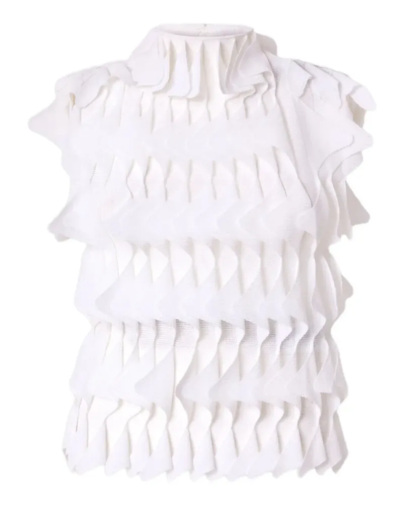 Missoni Top im Layering-Look mit Rüschen - Weiß Weiß
