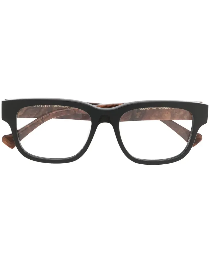 Gucci Brille mit Logo - Schwarz Schwarz