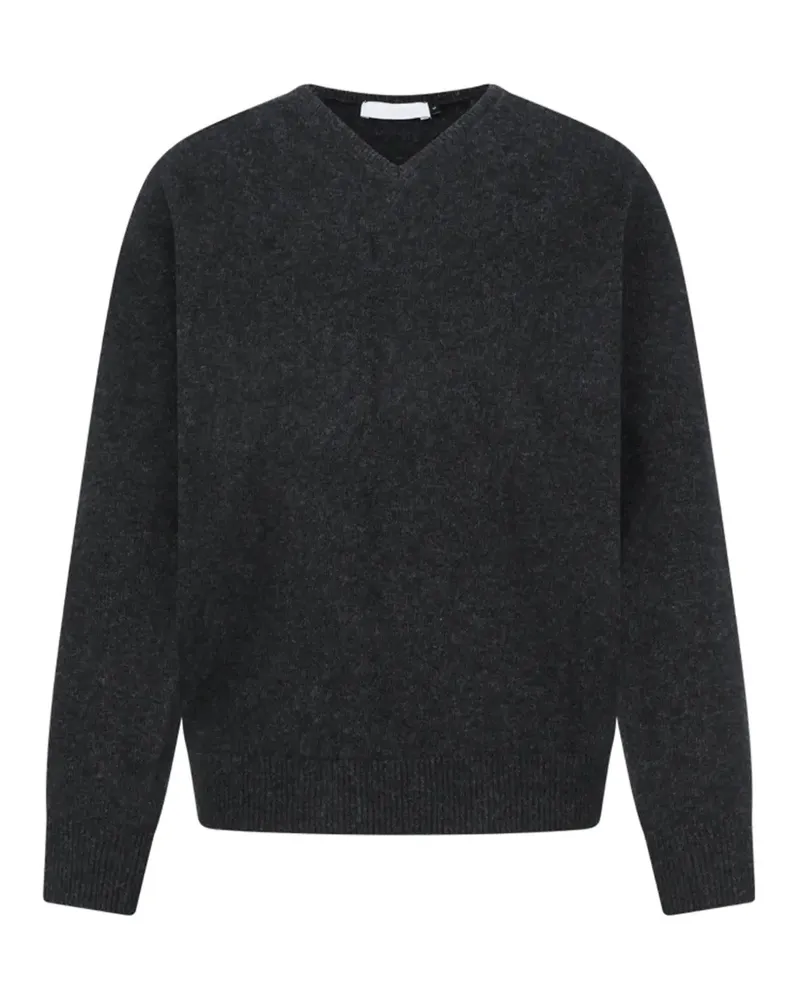 AMOMENTO V-neck knitted sweater - Grau Grau