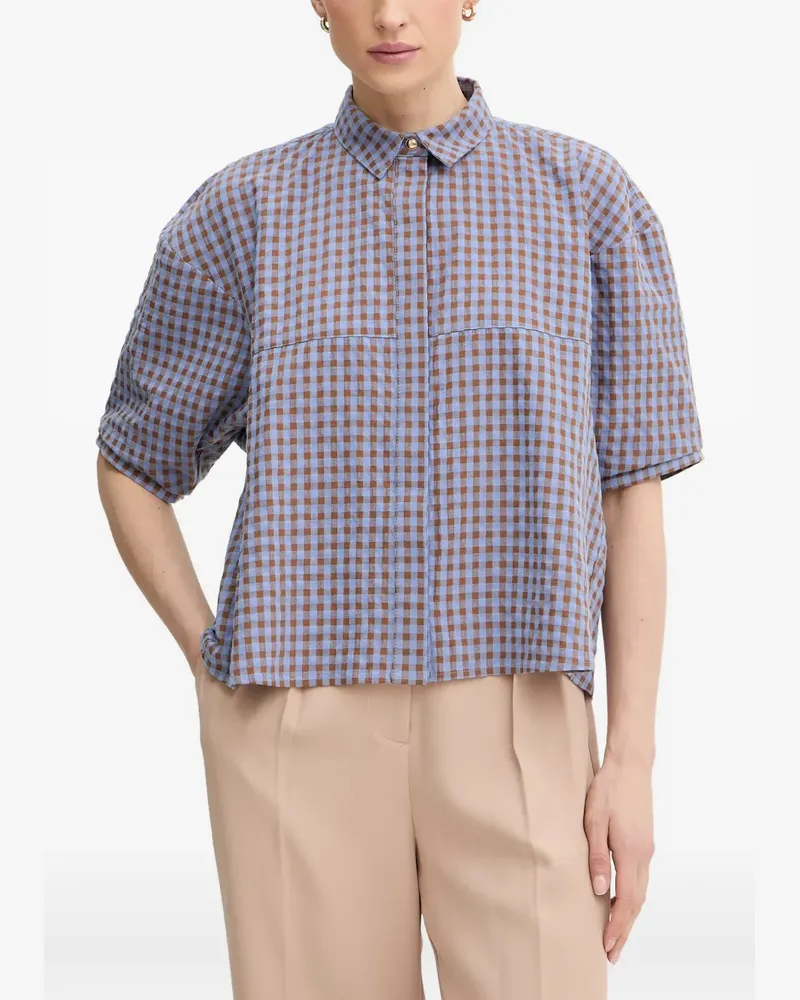 Sessùn Florentina Hemd mit Vichy-Karo - Blau Blau