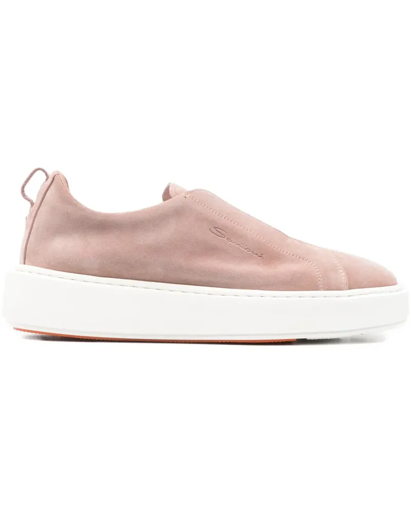 Santoni Sneakers aus Wildleder - Rosa Rosa