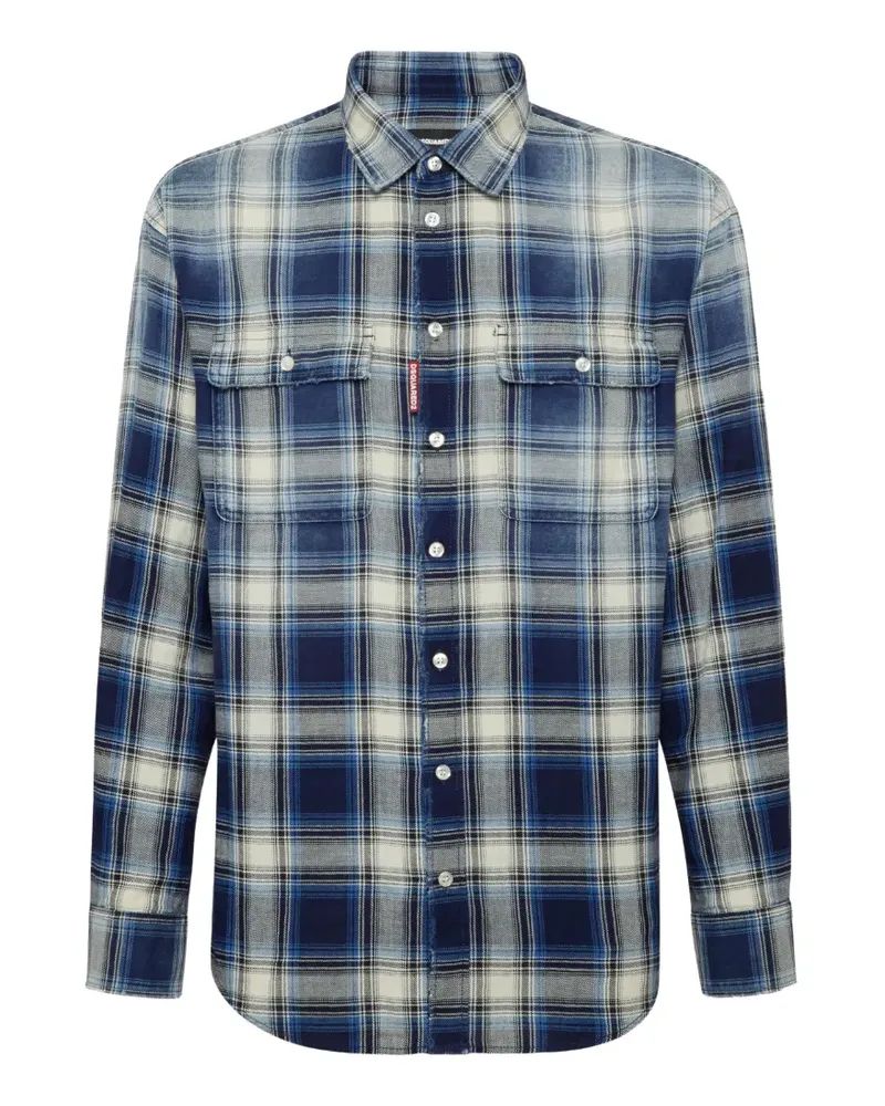 Dsquared2 Kariertes Hemd - Blau Blau