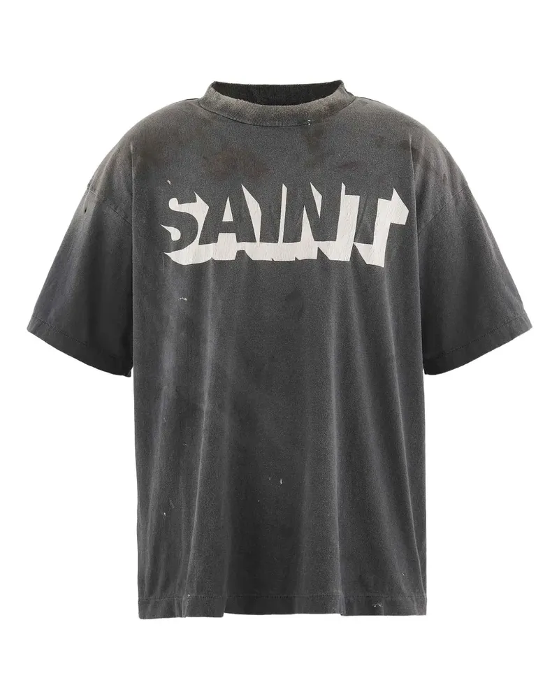 SAINT MXXXXXX Saint T-Shirt mit grafischem Print - Schwarz Schwarz