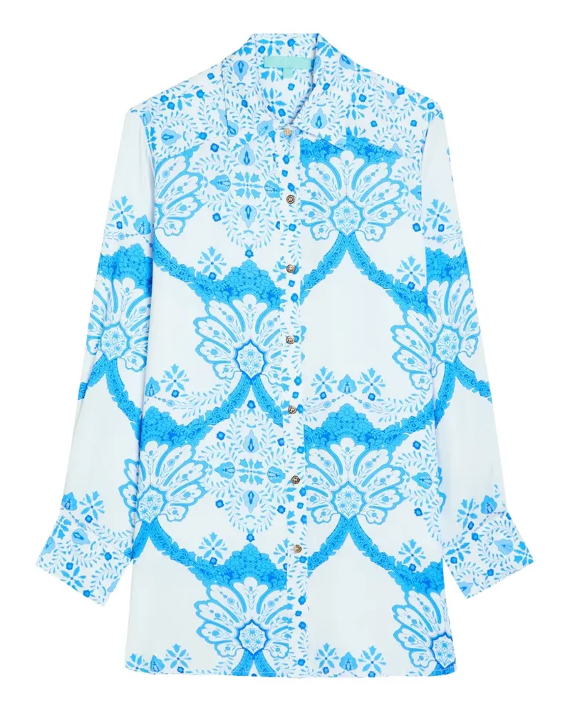 Melissa Odabash Paige florian-pattern shirt - Weiß Weiß
