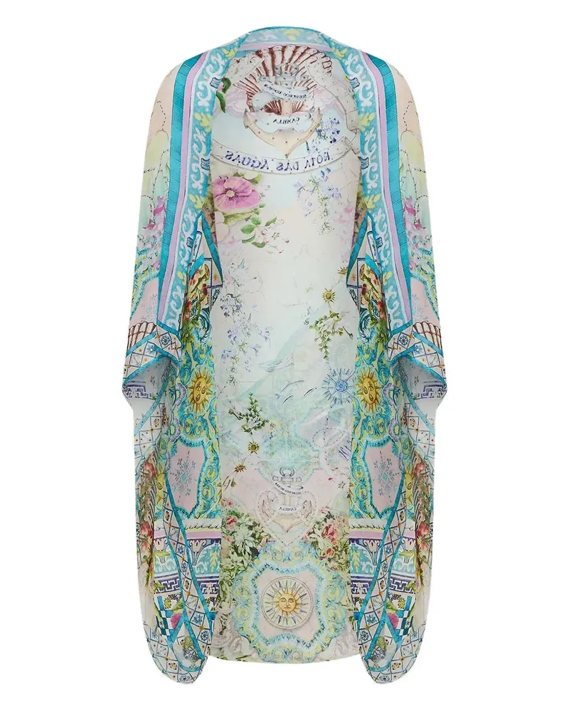 Camilla floral-pattern crystal-embellishment beachwear - Nude Nude