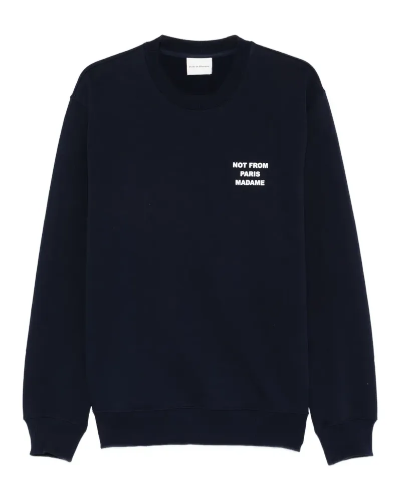 Drôle de Monsieur Sweatshirt mit Slogan-Print - Blau Blau