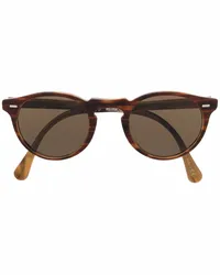 Oliver Peoples Sonnenbrille mit rundem Gestell Braun