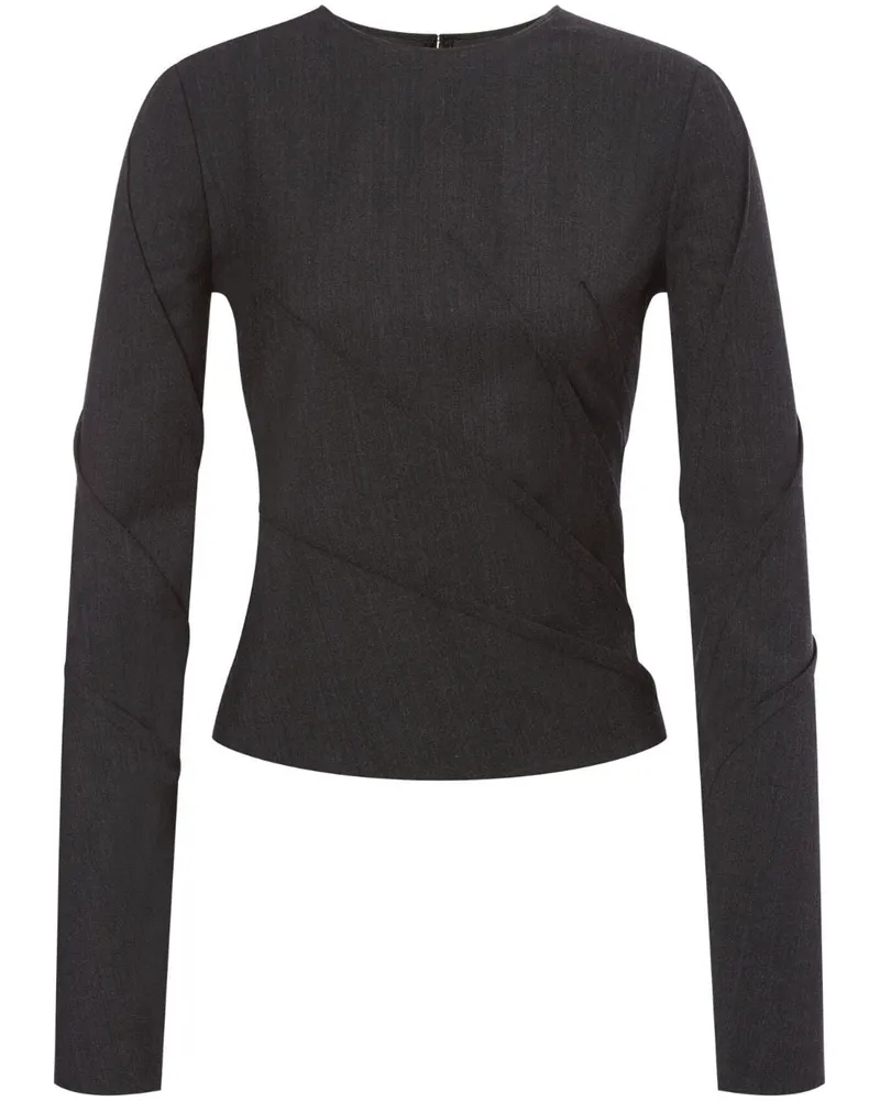 Alberta Ferretti Gerafftes Oberteil - Grau Grau