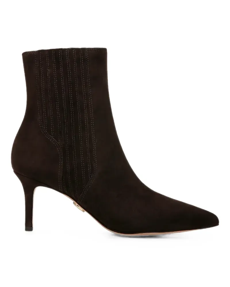 Veronica Beard Lisa suede pointed-toe ankle boots - Braun Braun