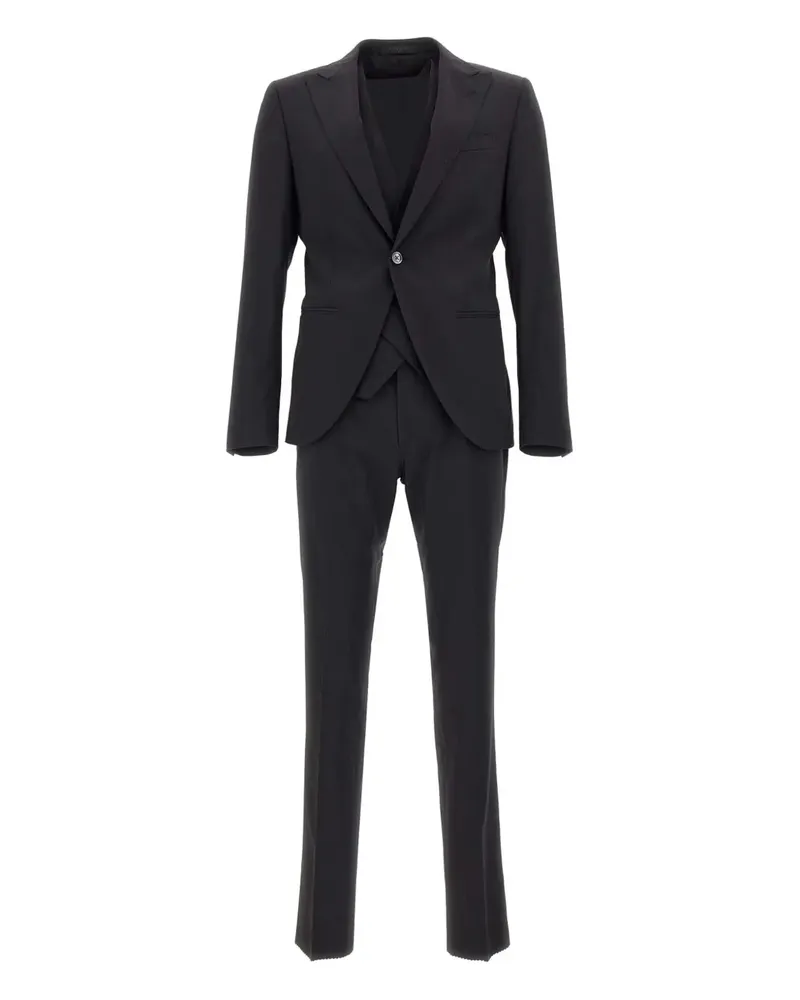 Corneliani Einreihiger Anzug - Schwarz Schwarz