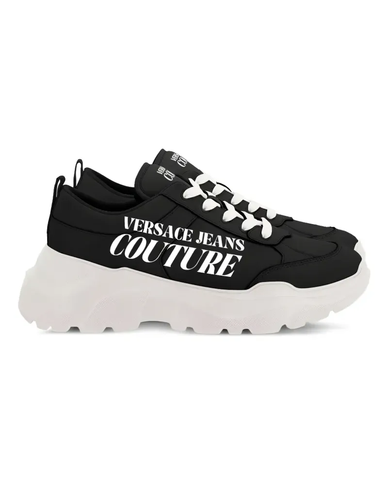 Versace Jeans logo-lettering sneakers - Schwarz Schwarz