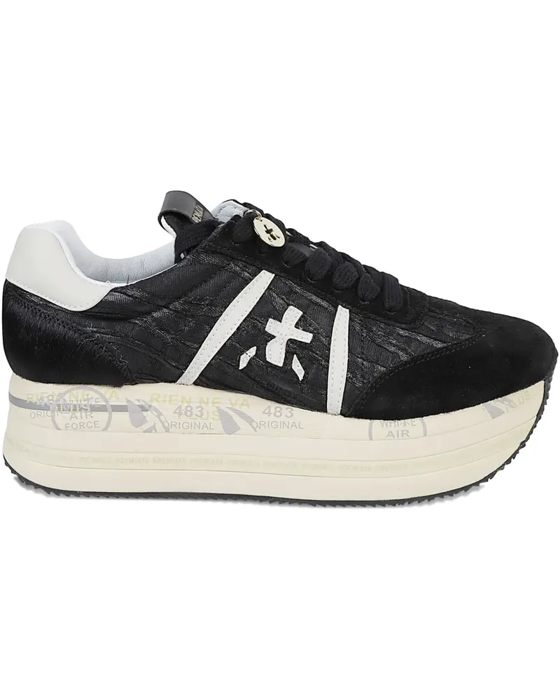 Premiata platform logo-detail sneakers - Schwarz Schwarz
