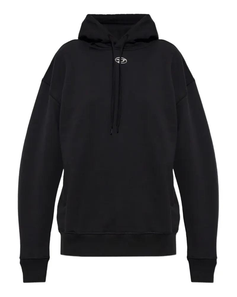 Diesel Hoodie mit Oval D-Schild - Schwarz Schwarz