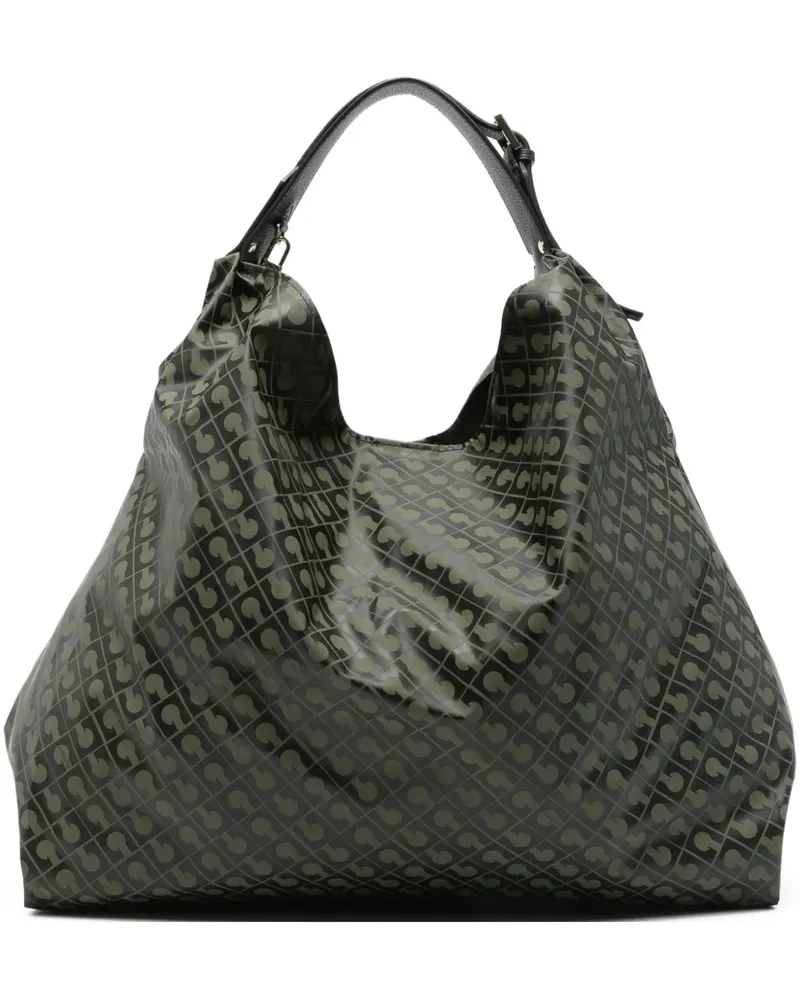 Gherardini Schultertasche mit Monogrammmuster - Grün Grün