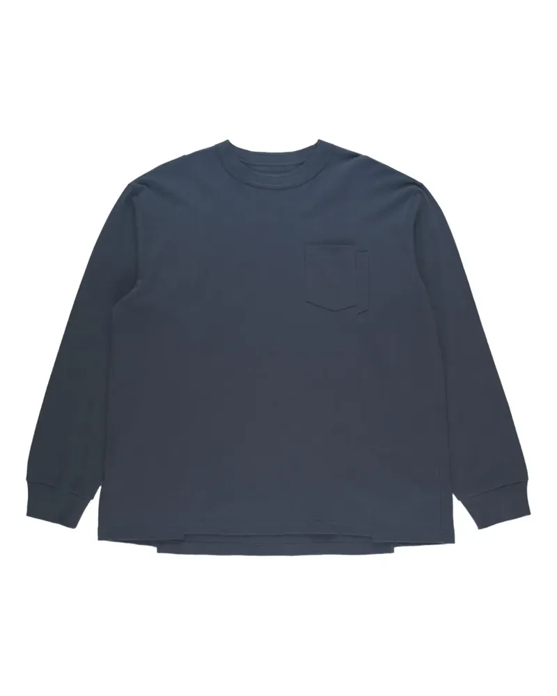 Sacai T-Shirt mit Kontrasttasche - Blau Blau