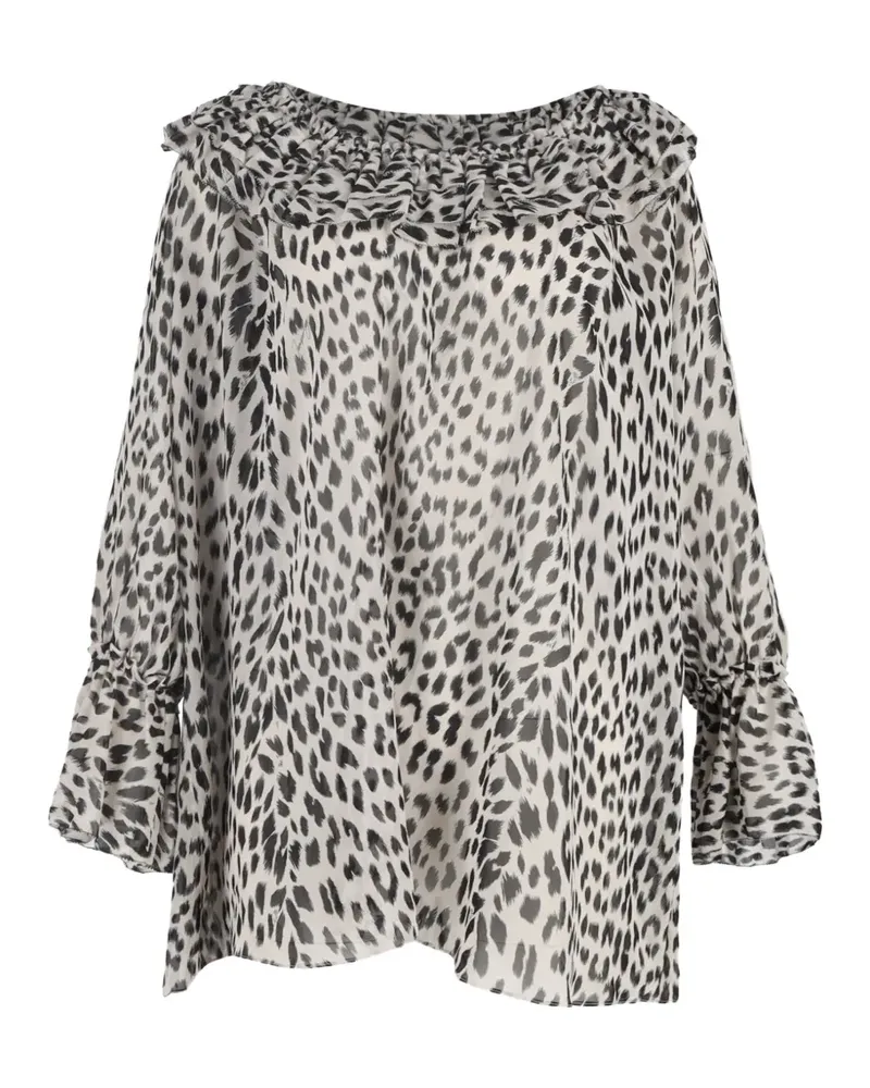 Temperley London Seidenbluse mit Print - Nude Nude