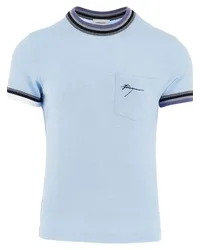 Ferragamo T-Shirt mit Streifen Blau