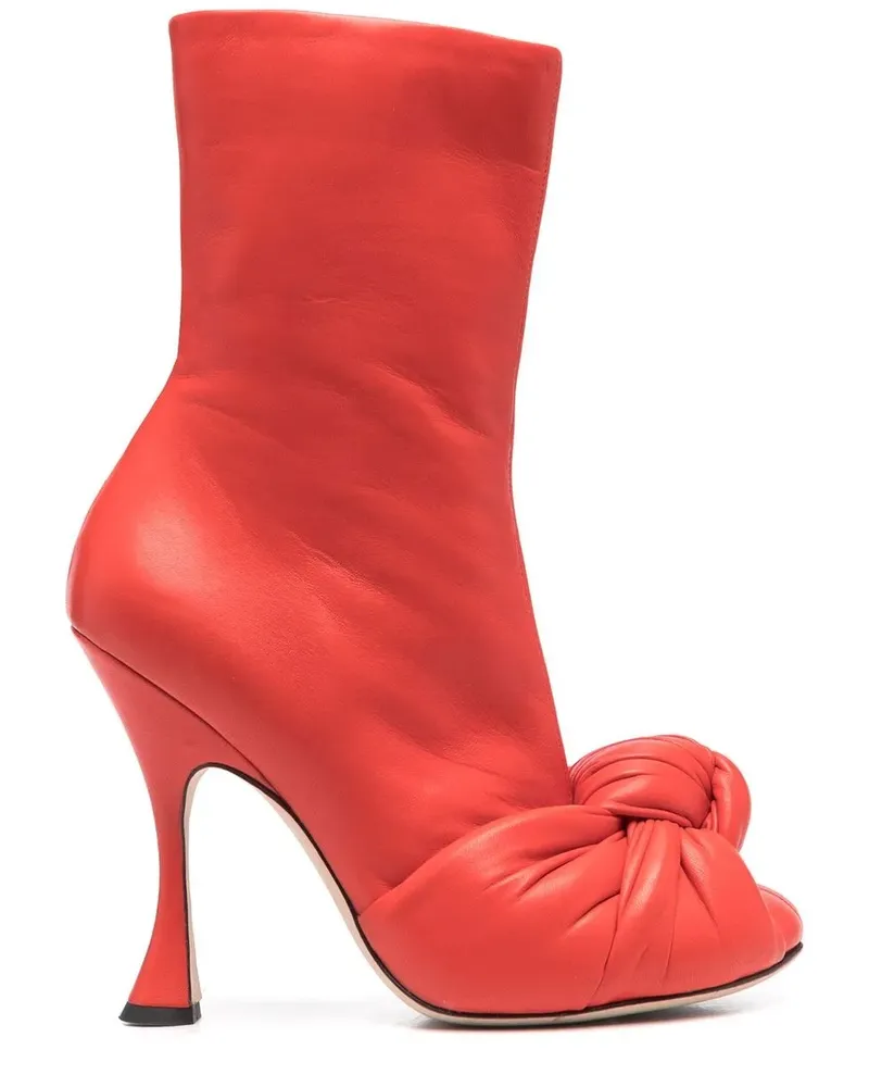 Giambattista Valli Stiefel mit Raffung - Rot Rot