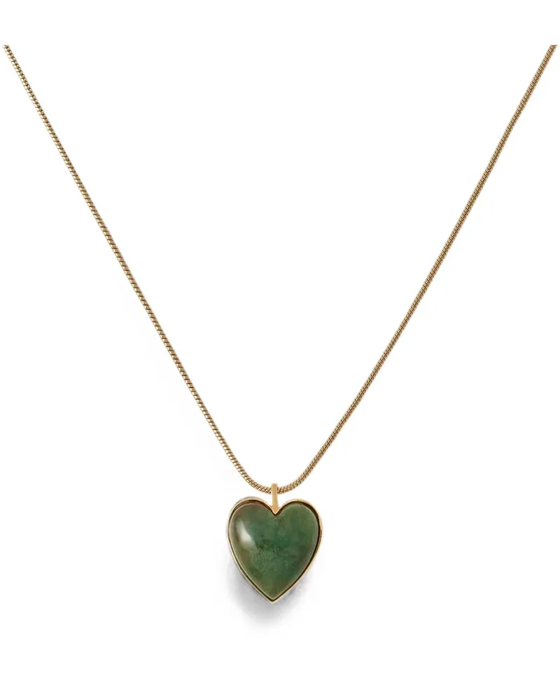 Jennifer Fisher agate heart necklace - Grün Grün