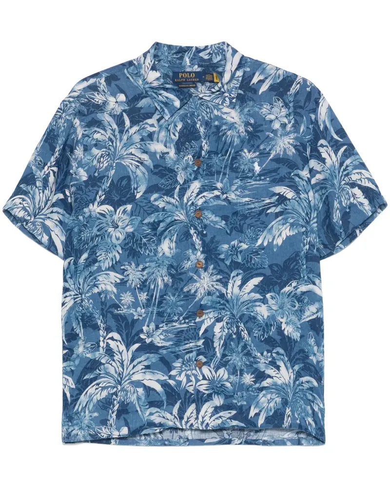 Ralph Lauren Hemd mit Palmen-Print - Blau Blau