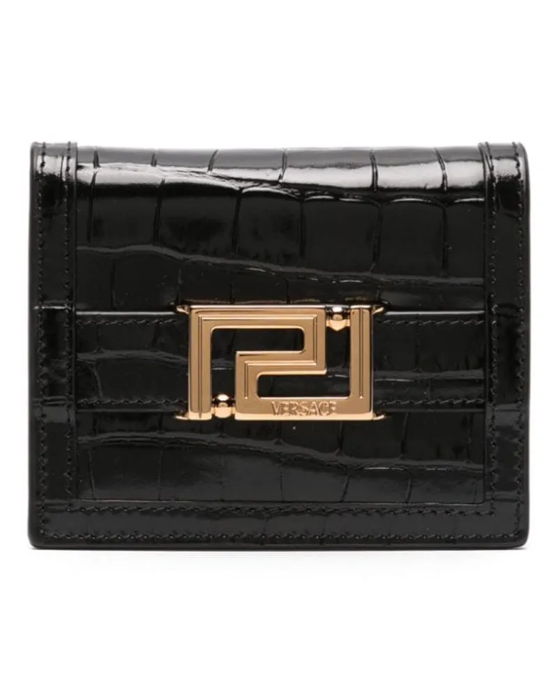 Versace Greca Goddess Portemonnaie Schwarz