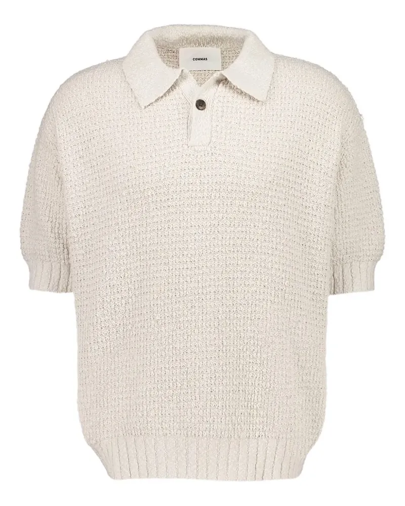 COMMAS Gestricktes Poloshirt - Nude Nude